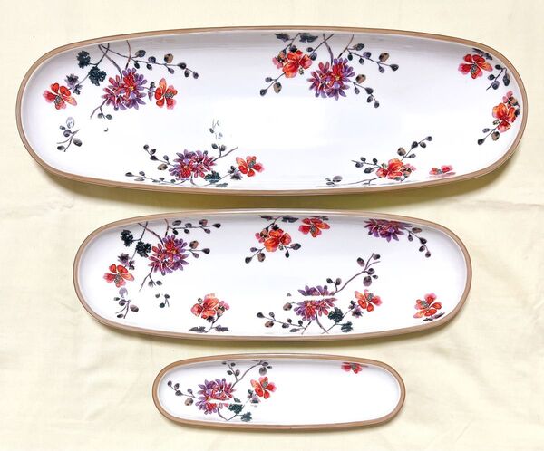 ドイツ製 Villeroy&Boch オーバル鉢 多用途トレイ大中小3個 廃盤品