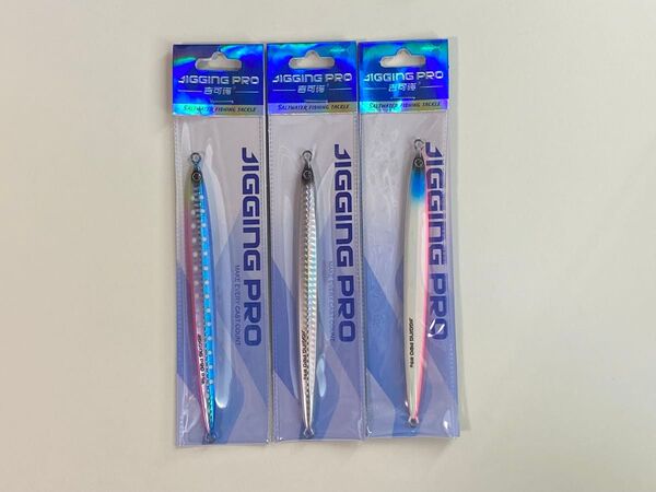 ロングジグ メタルジグ 85g3個セット コルトスナイパー 撃投 ジグパラ タイ サワラ サゴシ 青物 根魚