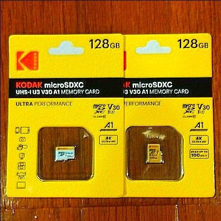 【新品 128GB 2枚】 コダック KODAK マイクロSD microSDXC UHS-I V30 A1