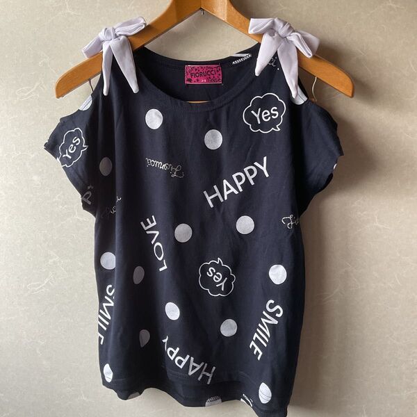 FIORUCCI ノースリーブTシャツ ドット柄 リボン 140
