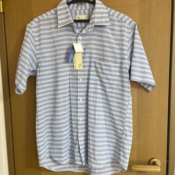 メンズ 半袖吸水速乾シャツ 麻入りMサイズ 新品 未使用