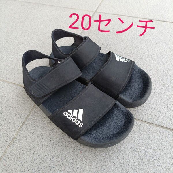 adidas サンダル 20センチ ブラック