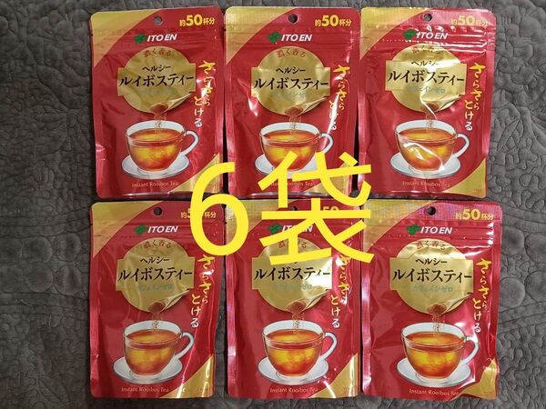 伊藤園 さらさらとける 濃く香る ヘルシールイボスティー 40g カフェインゼロ 粉末 6点セット