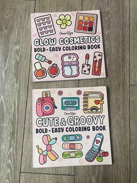 2つセット 大人の塗り絵 Glow Cosmetics: Coloring Book