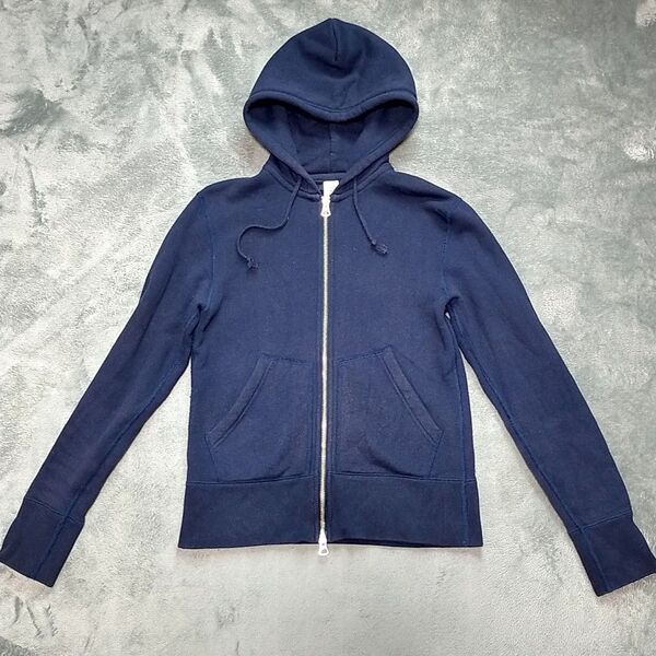 BEAMS ビームス LOOPWHEELER ループウィラー ジップアップ パーカー スウェット ネイビー S