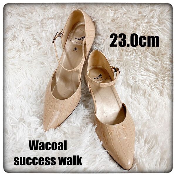 Wacoal ワコール サクセスウォーク ストラップ付き パンプス 23.0cm