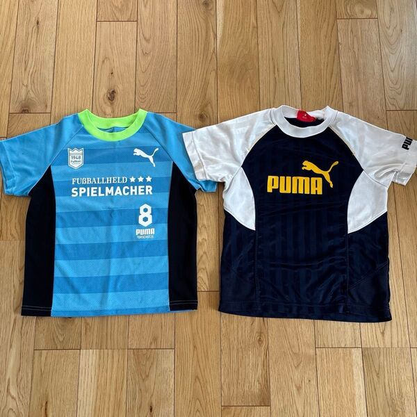 難あり プーマ PUMA Tシャツ 半袖Tシャツ スポーツシャツ スポーツウエア メッシュ キッズ 130 2枚