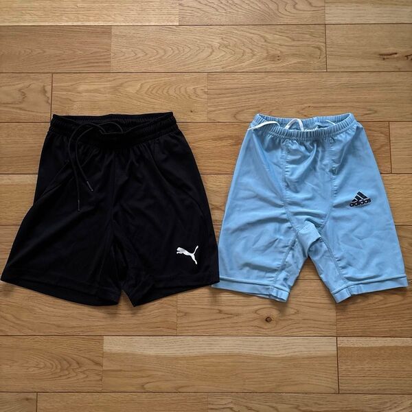 PUMA サッカーパンツ ハーフパンツ ショートパンツ ランニングパンツ インナーパンツ メッシュ クールadidas 130