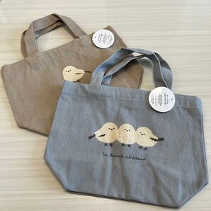 新品シマエナガミニトートバック2枚セット☆