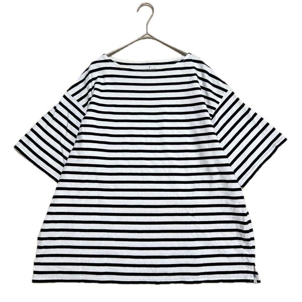 無印良品 MUJI ボーダーTシャツ 半袖 カットソー ボートネック Mサイズ 綿100%
