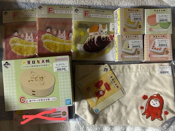 一番くじ トートバッグ 夏目友人帳 カトラリーセット わっぱ風弁当箱 保存容器