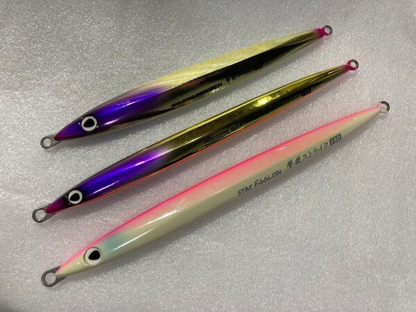 撃投ジグ レベル 130g ストライク 125g 150g タグゴールド・ピンククリップ ピンクグロー