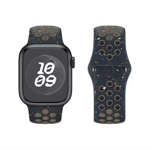 Apple Watch アップルウォッチ スポーツ バンド シリコンストラップ ナイトスカイ 42/44/45/46/49mm用