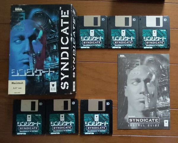 シンジケート Syndicate PCゲーム フロッピーディスク6枚組 マッキントッシュ エレクトロニック・アーツ 日本ビクター