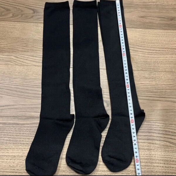 新品 女の子 ニーハイソックス ソックス 靴下 黒