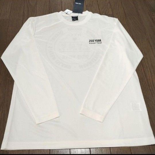 新品 長袖 Tシャツ 長袖Tシャツ ロンT ホワイト ZOO YORK