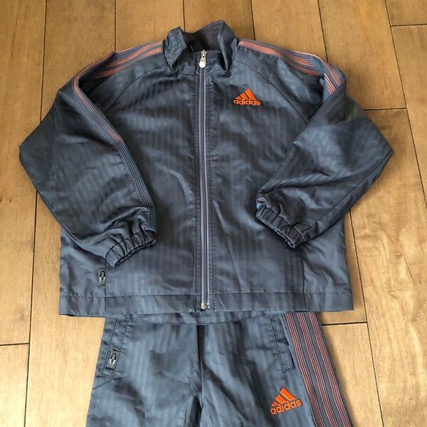 adidas シャカシャカ上下セット グレー×オレンジ