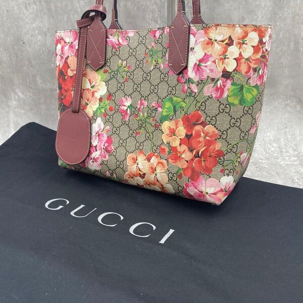 【美品】 グッチ GUCCI トートバッグ ブルームス リバーシブル 花柄 ワンショルダー 2way ボタニカル フラワー GG