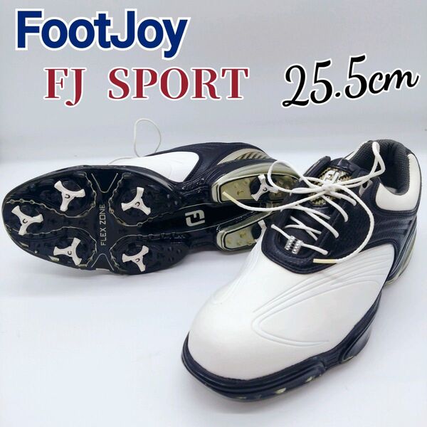 未使用 フットジョイ ゴルフシューズ ソフトスパイク 25.5cm ホワイト
