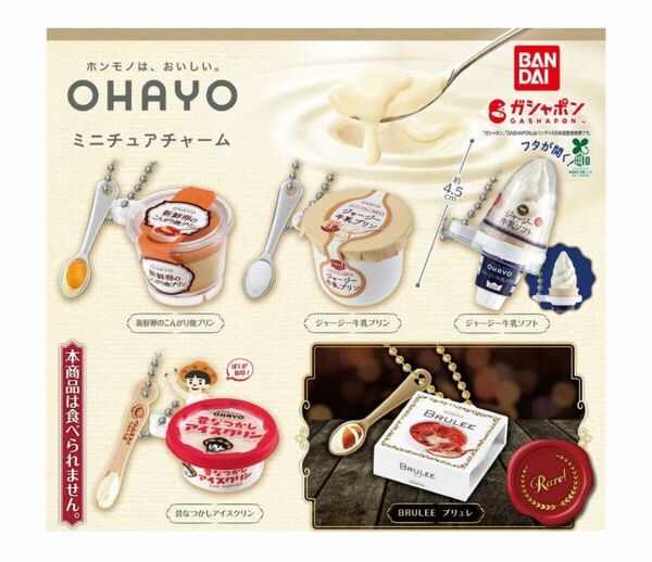 コンプ オハヨー乳業 ミニチュアチャーム 全5種 アイスクリーム スイーツ