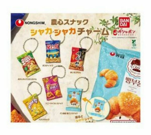 コンプ 農心スナック シャカシャカチャーム 全6種 ガチャ 韓国 おかし