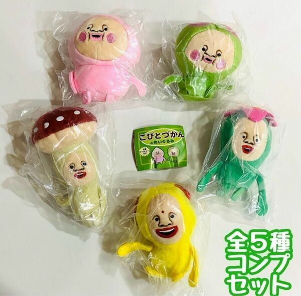 コンプ こびとづかんのぬいぐるみ 全5種セット ガチャ カクレモモジリ