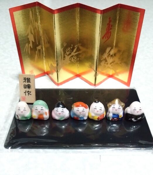 縁起物 開運 七福神 ミニサイズ 陶器 置物 大黒 恵比寿 布袋 弁財天
