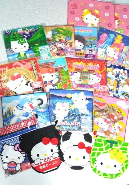 ハローキティ ご当地キティ ご当地 タオル 巾着 寅 ダイカット かお きんちゃく HELLO KITTY サンリオ
