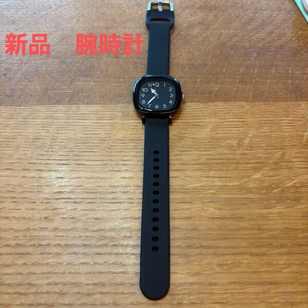 【美品】高級感あふれるレディースクォーツ腕時計 おしゃれデザイン ブラック