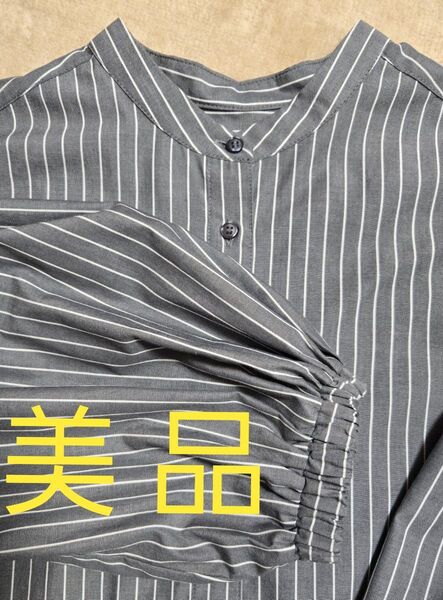 デッサン【 洗える】バンドカラーシャツ ストライプ