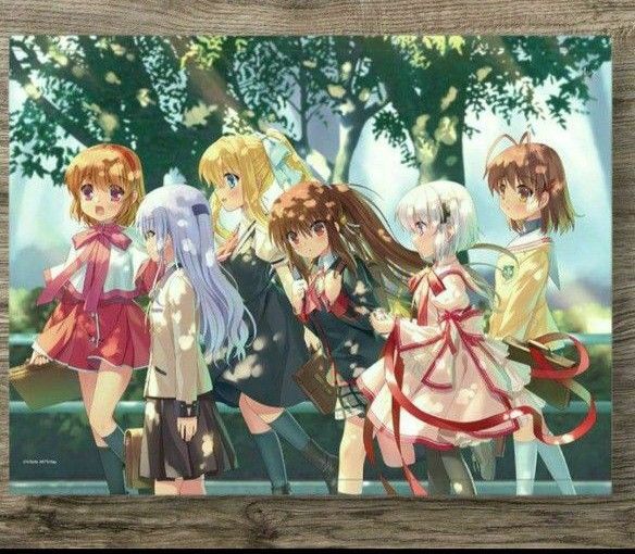 key 立華かなで 古河渚 神尾観鈴 月宮あゆ 棗鈴 篝 タペストリー 新品