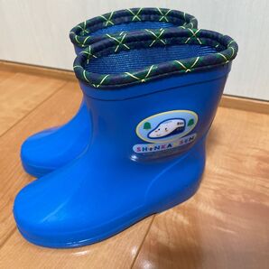 シンカンセン レインブーツ 15cm ブルー 長靴
