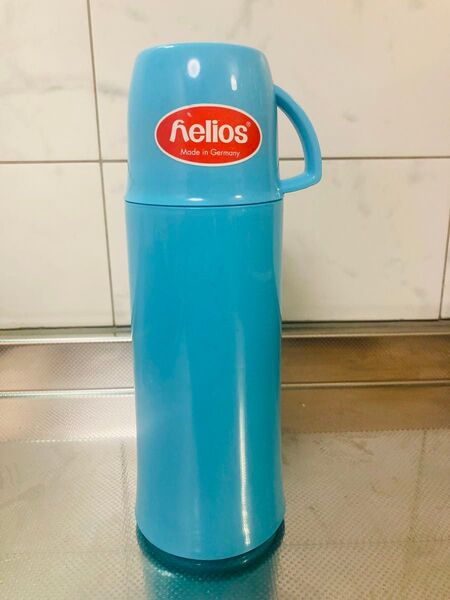 【少難あり】helios ヘリオス 水筒 魔法瓶 保温ボトル ブルー