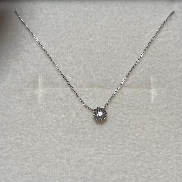 【要修理】K10 0.05ct ダイヤモンドネックレス 鑑別書あり