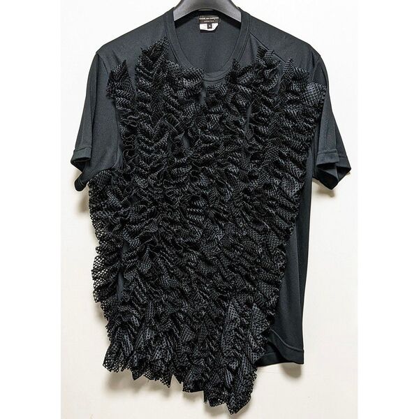 コムデギャルソンオムプリュス 22AW ポリフリルTシャツ M 新品同様 定価31,900円 ねじれ 捻れ HOMME PLUS
