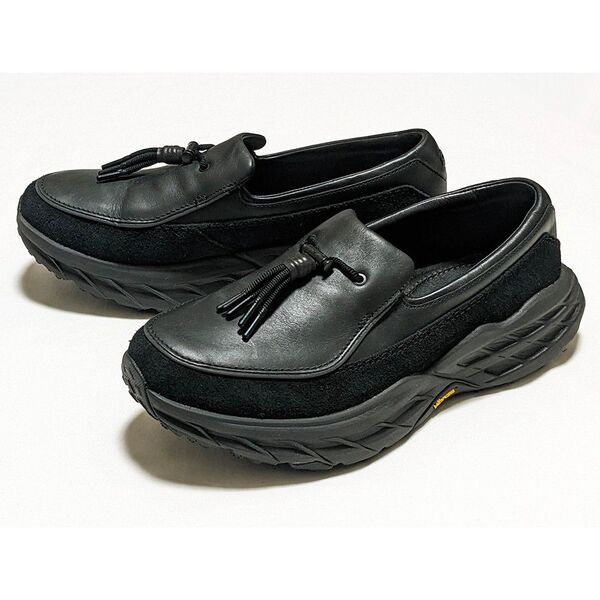 ホカオネオネ U Speed Loafer Black スピードローファー JPN27 レザー 1162170-BBLC