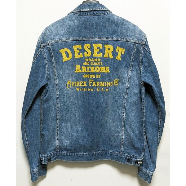 AVIREX 刺繍Gジャン XL 美品 DESERT ARIZONA デニムジャケット アヴィレックス