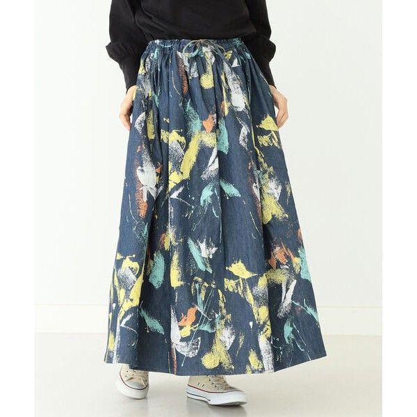 orSlow × BEAMS BOY 別注 ペイントギャザーデニムスカート 新古品 定価24,200円 オアスロウ ビームスボーイ