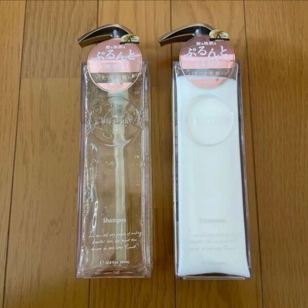 プルントモイストリッチ 美容液シャンプー本体380mlとトリートメント360g