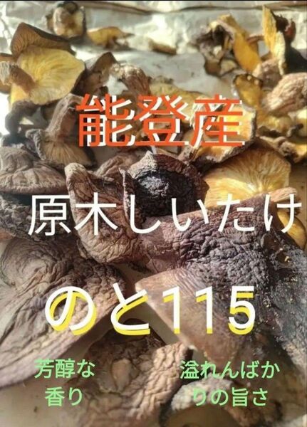 高級しいたけ 能登産 干し椎茸(のと115)石づきカット 100g 無農薬(ゆうパックポストにいっぱい) 数量限定