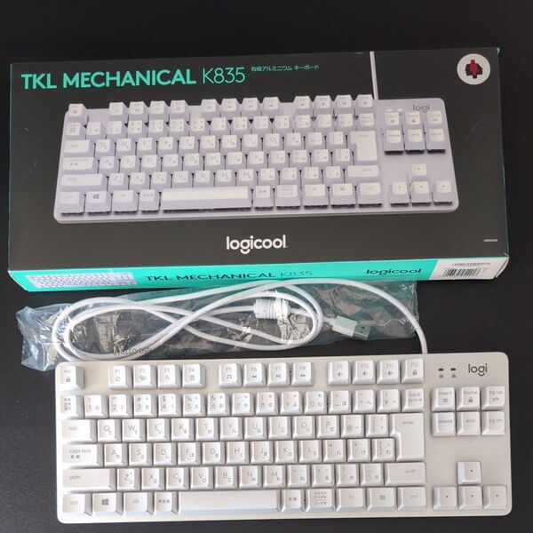 Logicool TKL MECHANICAL K835 キーボード 日本語配列 オフホワイト Redリニア