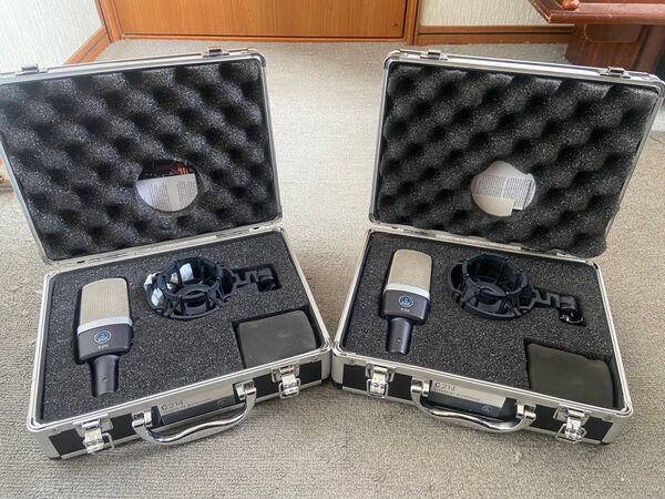 【動作確認済み】 AKG C214 コンデンサーマイク アーカーゲー マイク 2つセット