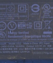 (送料無料）　Microsoft Surface RT RT2 1512 1516 1513 12V 2A 24W電源ACアダプター　動作ＯＫ_画像2