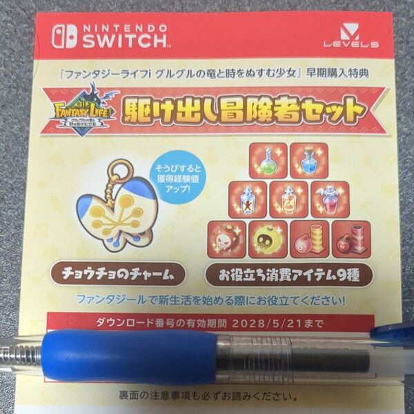 早期購入特典のみ 駆け出し冒険者セット Switch ファンタジーライフi グルグルの竜と時をぬすむ少女