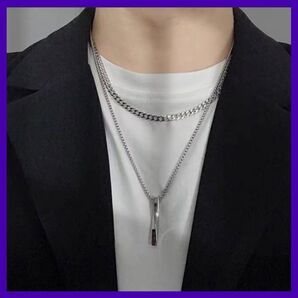 メンズ ネックレス シルバー チェーン 韓国 ユニセックス シンプル 男女兼用 プレゼント レディース ペア お揃い ペンダント