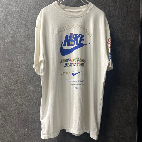 105/XL NIKE ナイキ Tシャツ ビッグロゴ ホワイト