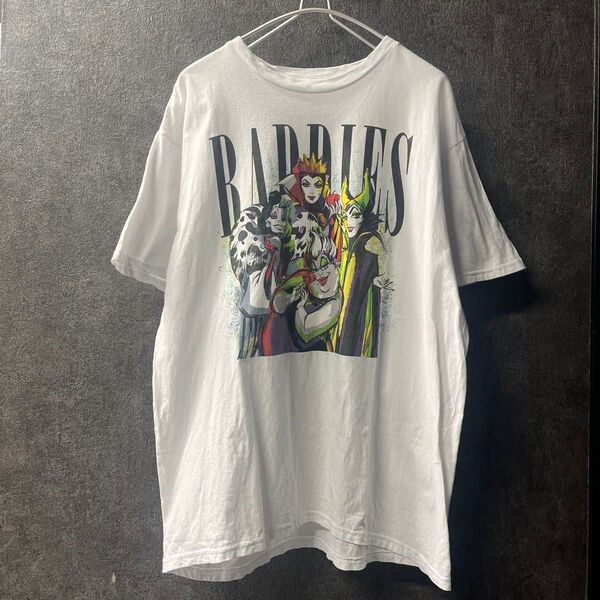 Lサイズ Disney ディズニー 悪役 ヴィラン レディース Tシャツ ホワイト