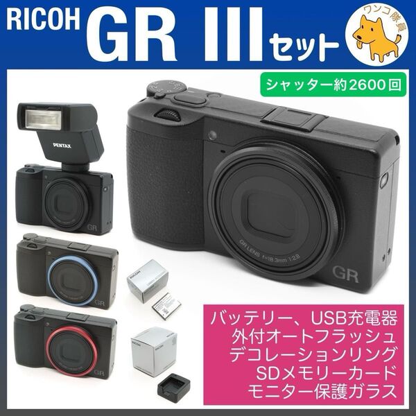 RICOH GR III AF201FG リコー コンパクトデジカメ フラッシュ 充電器 セット 0519