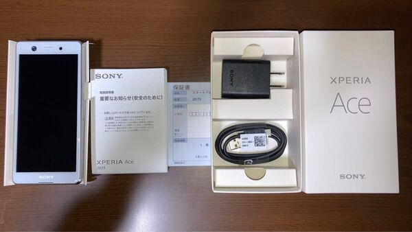 正常動作品 SONY Xperia Ace J3173 5インチ メモリー4GB ストレージ64GB ホワイト SIMフリー