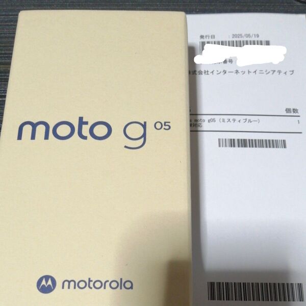 新品未開封motorola g05 SIMフリー ミスティブルー